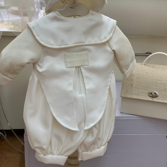 Boys Christening Romper Suit